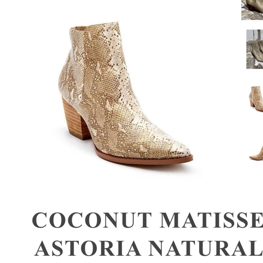 Nice Coconut By Matisse Snake Booties Gem
